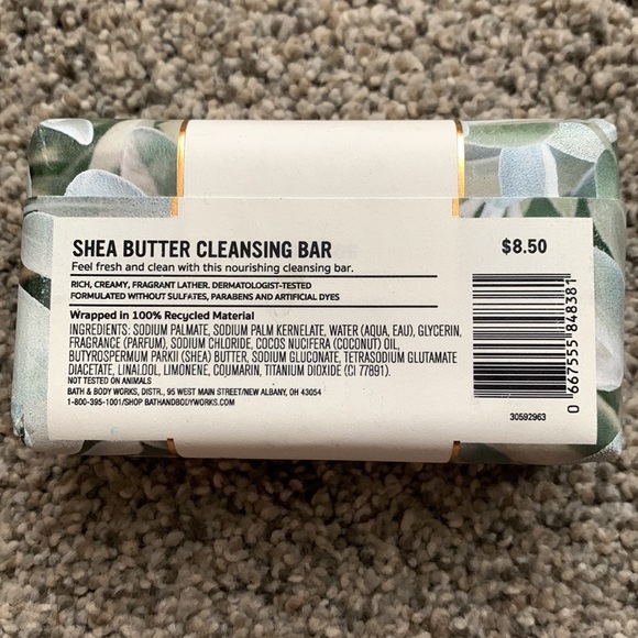 NWT Bath & Body Works White Tea & Sage Shea Butter Soap Cleansing Bar 5 oz - Picture 3 of 3